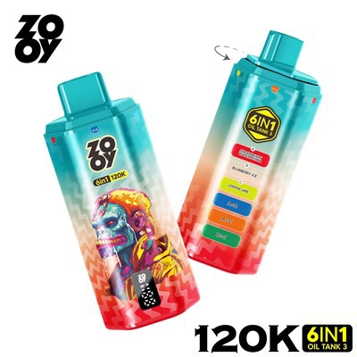 ZOOY डिस्पोजेबल VAPE 6 IN 1 120000 PUFFS